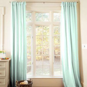 Carousel Design EUC Mint Tie Drapes (2) Panels
